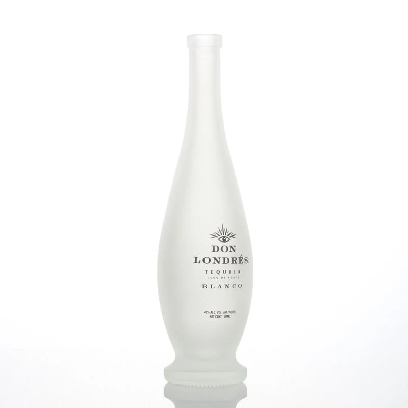 Bouteille d'alcool en verre dépoli de 750 ml