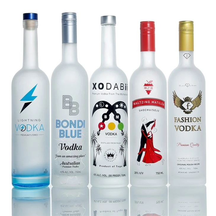 700ml 750ml 70cl 75cl Bouteille en verre de spiritueux personnalisés Bouteille de vodka